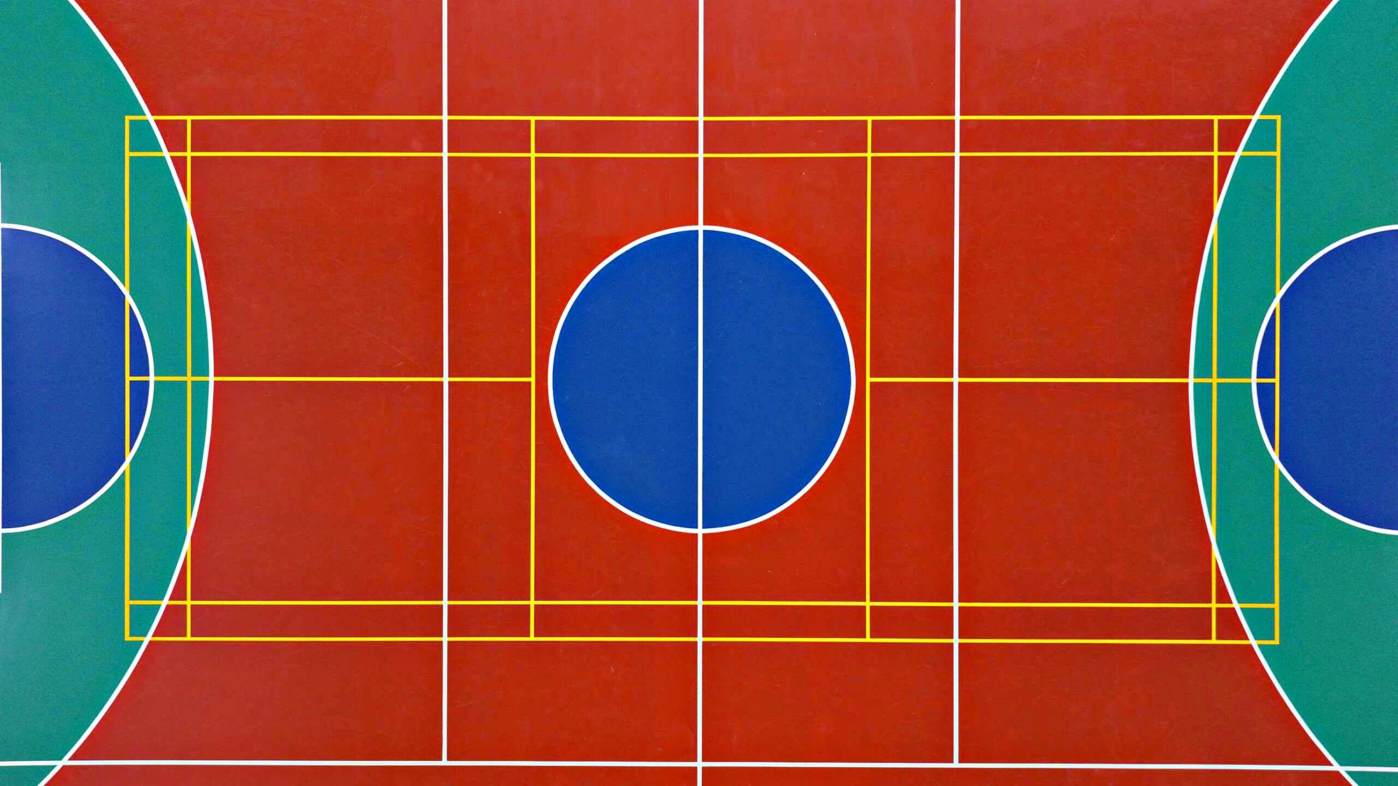 Indoor court seen from above