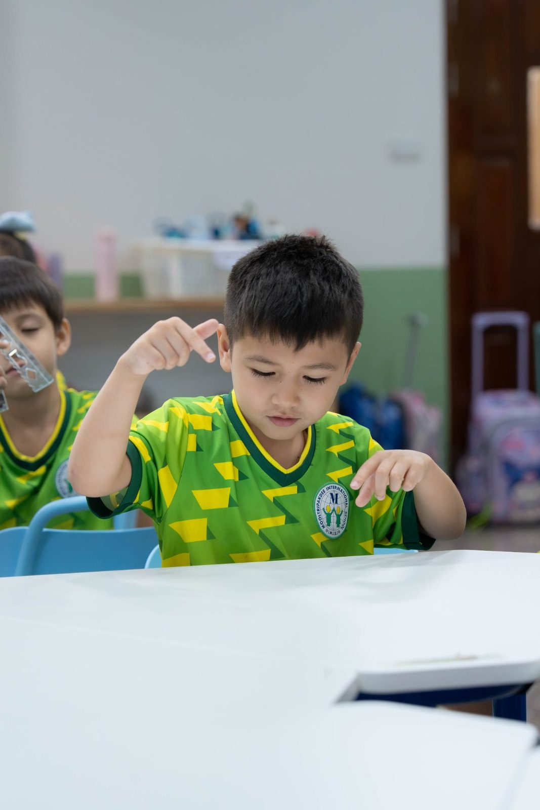 Upper Primary students working on a project